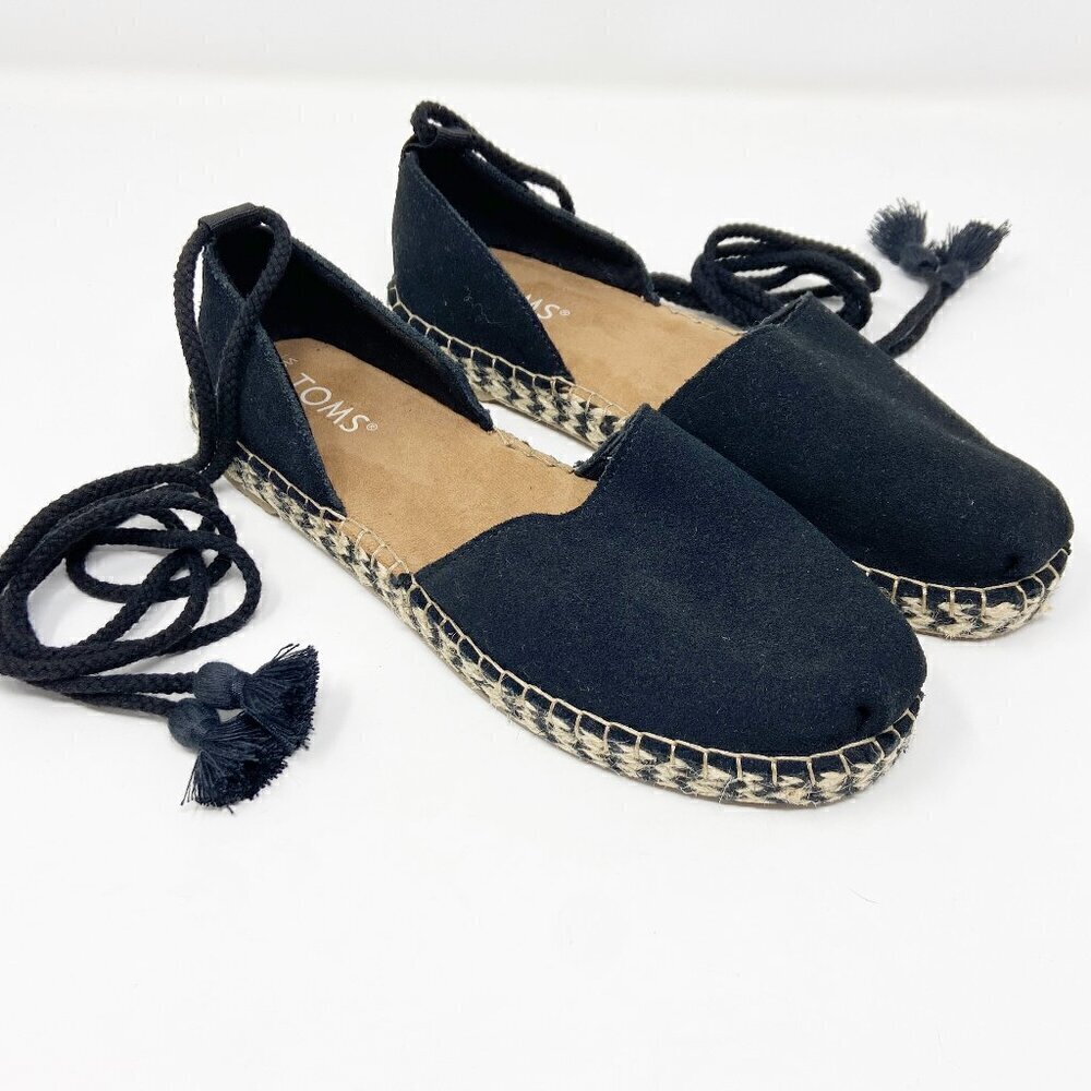 TOMS | Katalina Espadrilles Shoes Tassel Tie Wrap Ankles 6.5 NWOT